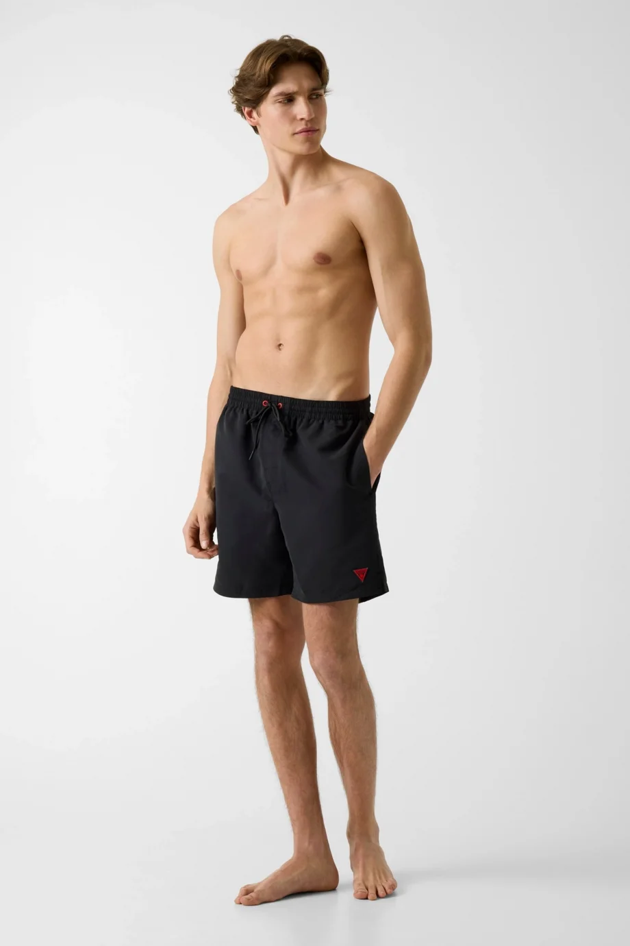 Guess New Basic Orta Boy Erkek Siyah Mayo F6GT24WG282-JBLK