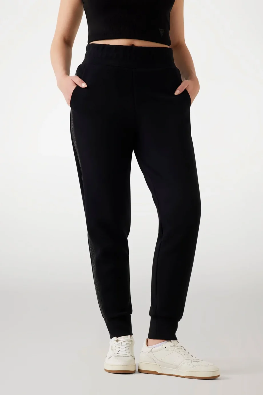 Guess New Victoire Kadın Siyah Scuba Pantolon W5YB11KBYE2-JBLK