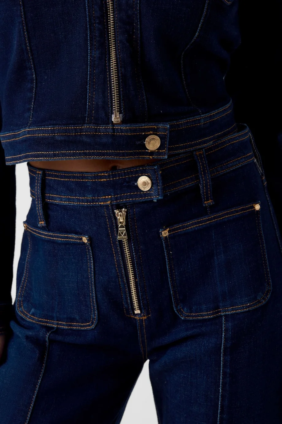 Guess Nicky Yüksek Fermuarlı Kadın Lacivert Jeans W6RA3FD6881-BLJO