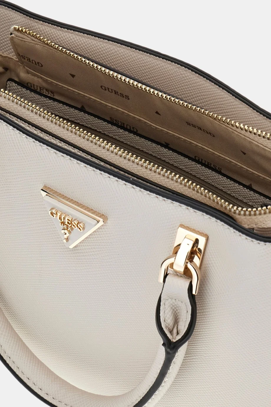 Guess Noelle II Küçük Çok Fonksiyonlu Kadın Ekru El Çantası HWZG9672050-BON