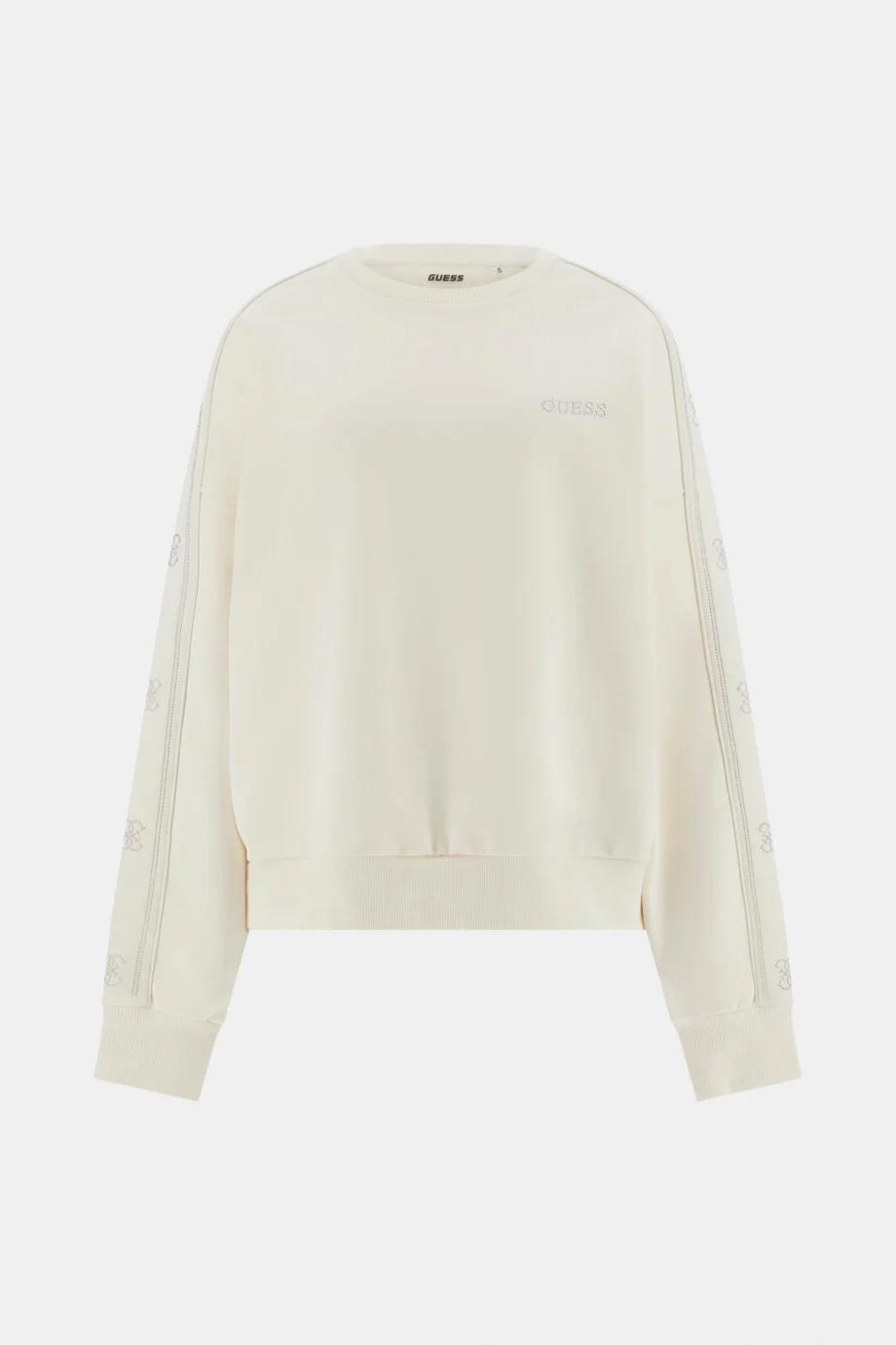 Guess Octavia Bisiklet Yaka Kadın Beyaz Sweatshirt V6RQ96KCX22-G027