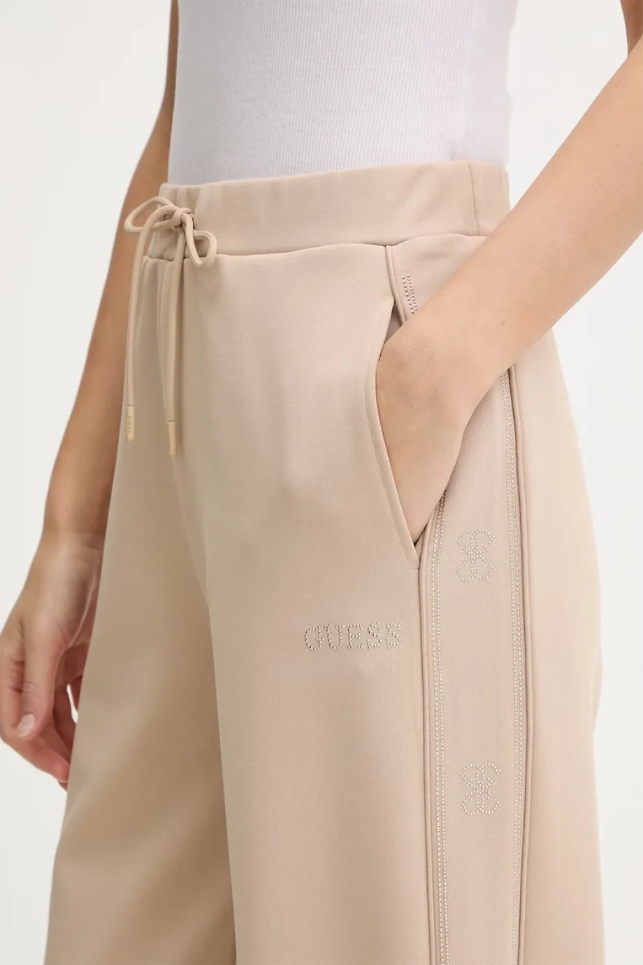 Guess Octavia Geniş Paça Kadın Bej Eşofman Altı V5BB12KCX22-G1BW