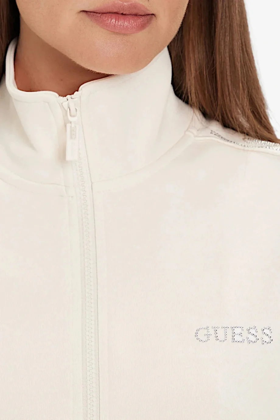 Guess Octavia Kadın Beyaz Aktif Sweatshirt V5BQ15KCX22-G1H6