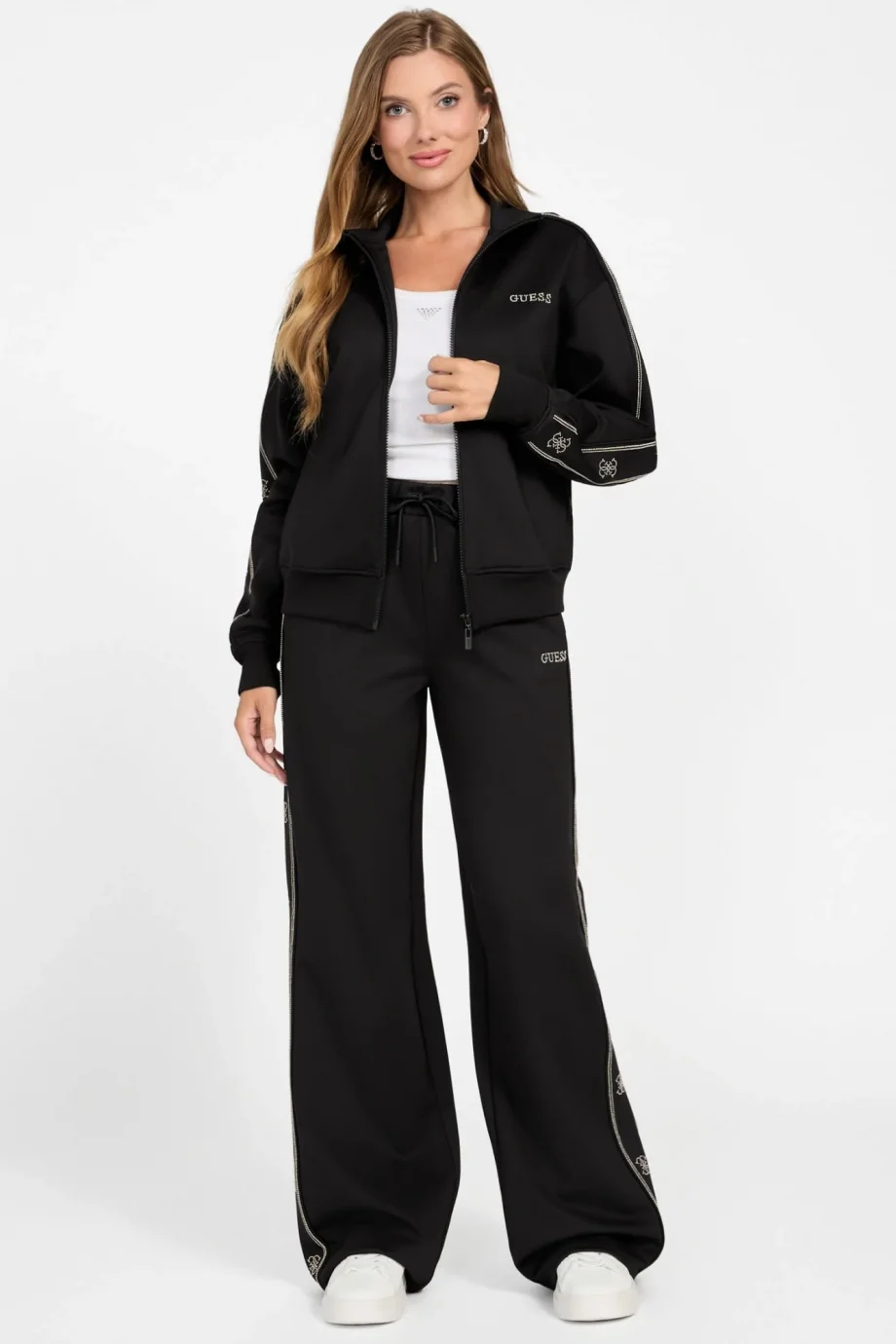 Guess Octavia Kadın Siyah Aktif Palazzo Fit Eşofman Altı V5BB12KCX22-JBLK