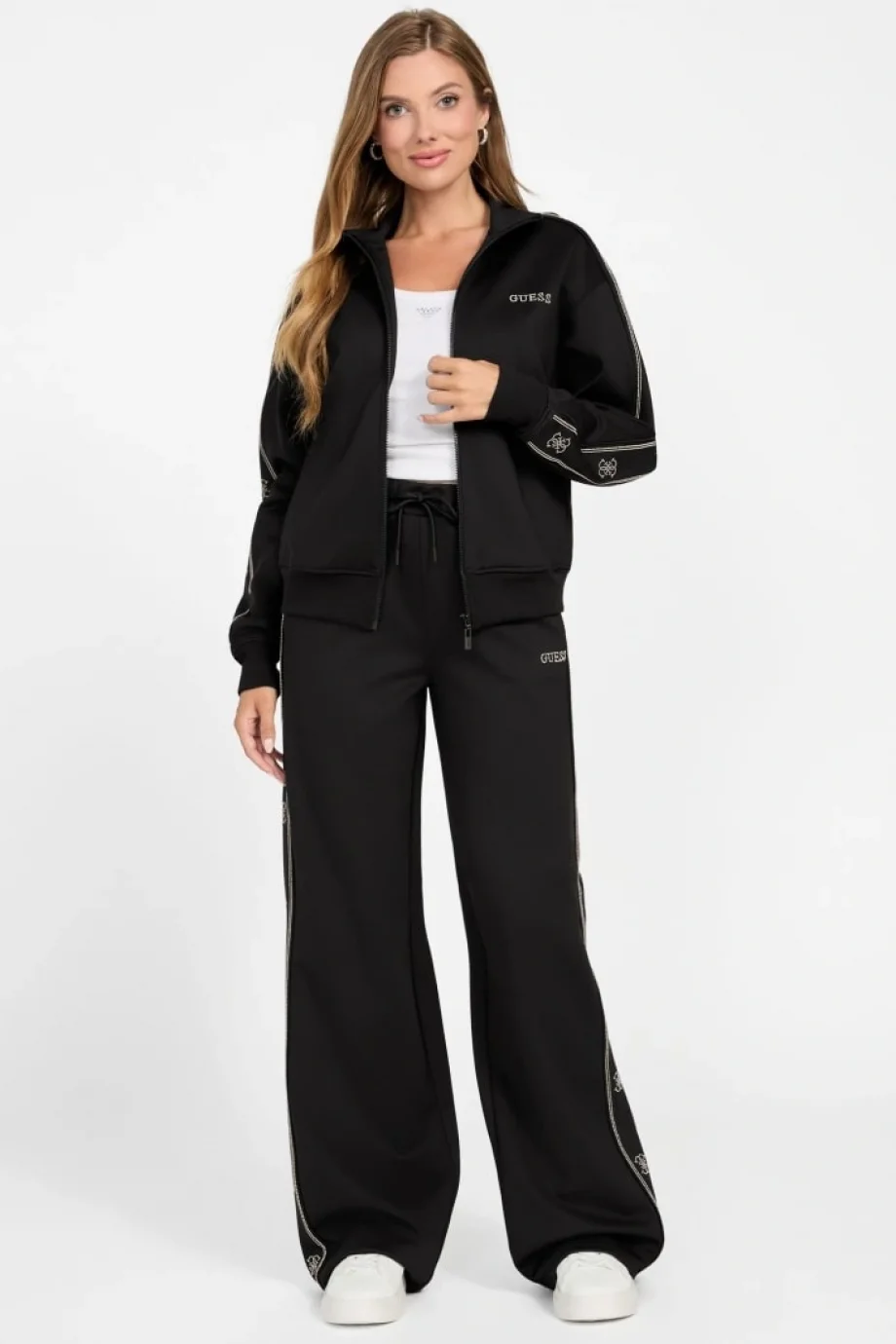 Guess Octavia Kadın Siyah Aktif Eşofman Üstü V5BQ15KCX22-JBLK