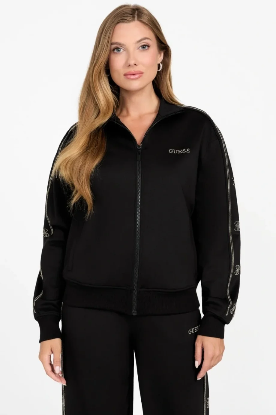 Guess Octavia Kadın Siyah Aktif Eşofman Üstü V5BQ15KCX22-JBLK