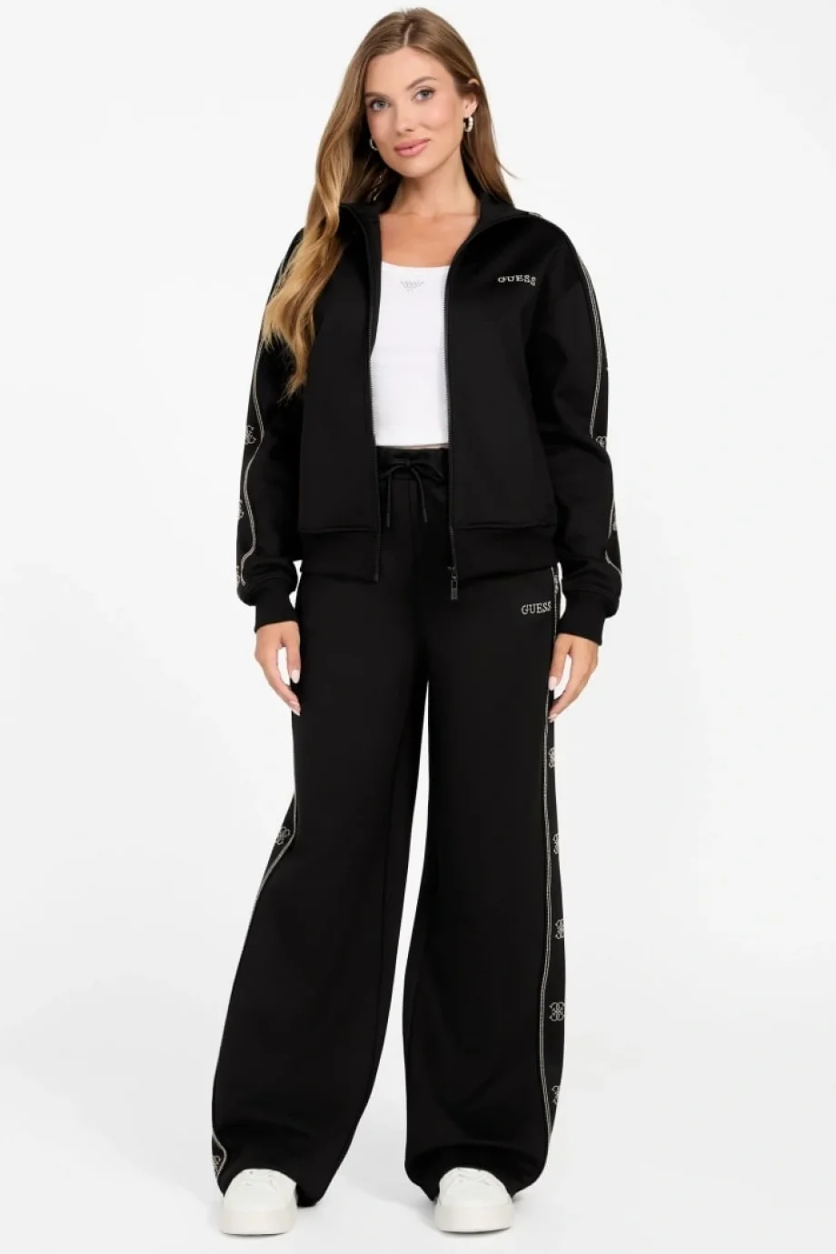 Guess Octavia Kadın Siyah Aktif Eşofman Üstü V5BQ15KCX22-JBLK