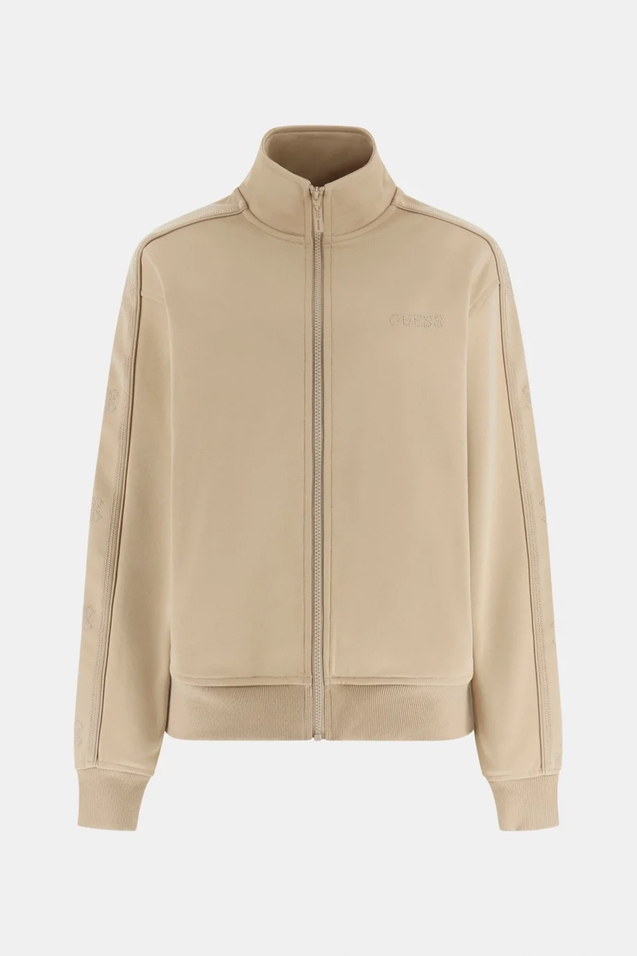 Guess Octavia Yüksek Yaka Tam Fermuarlı Kadın Bej Eşofman Üstü V5BQ15KCX22-G1BW