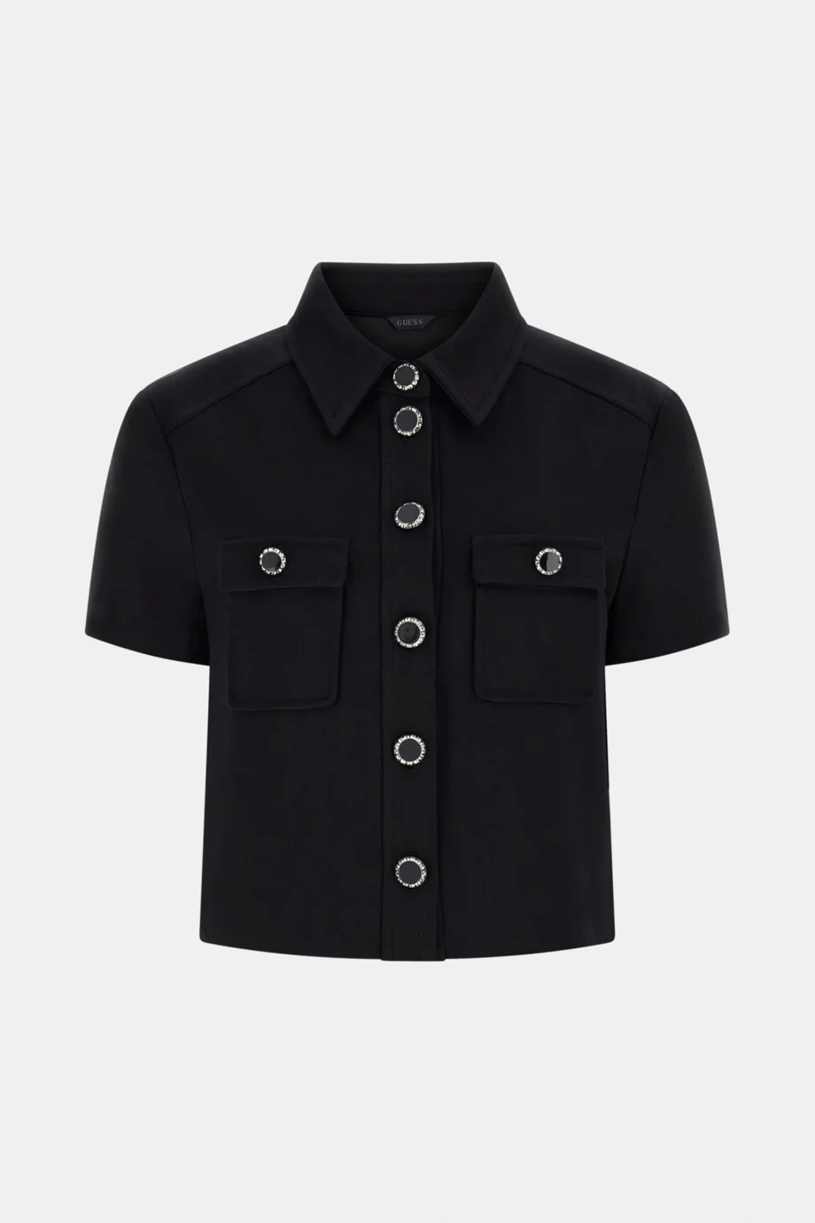 Guess Olga Kısa Kollu Kadın Siyah Bluz W6RH83KCMU2-JBLK