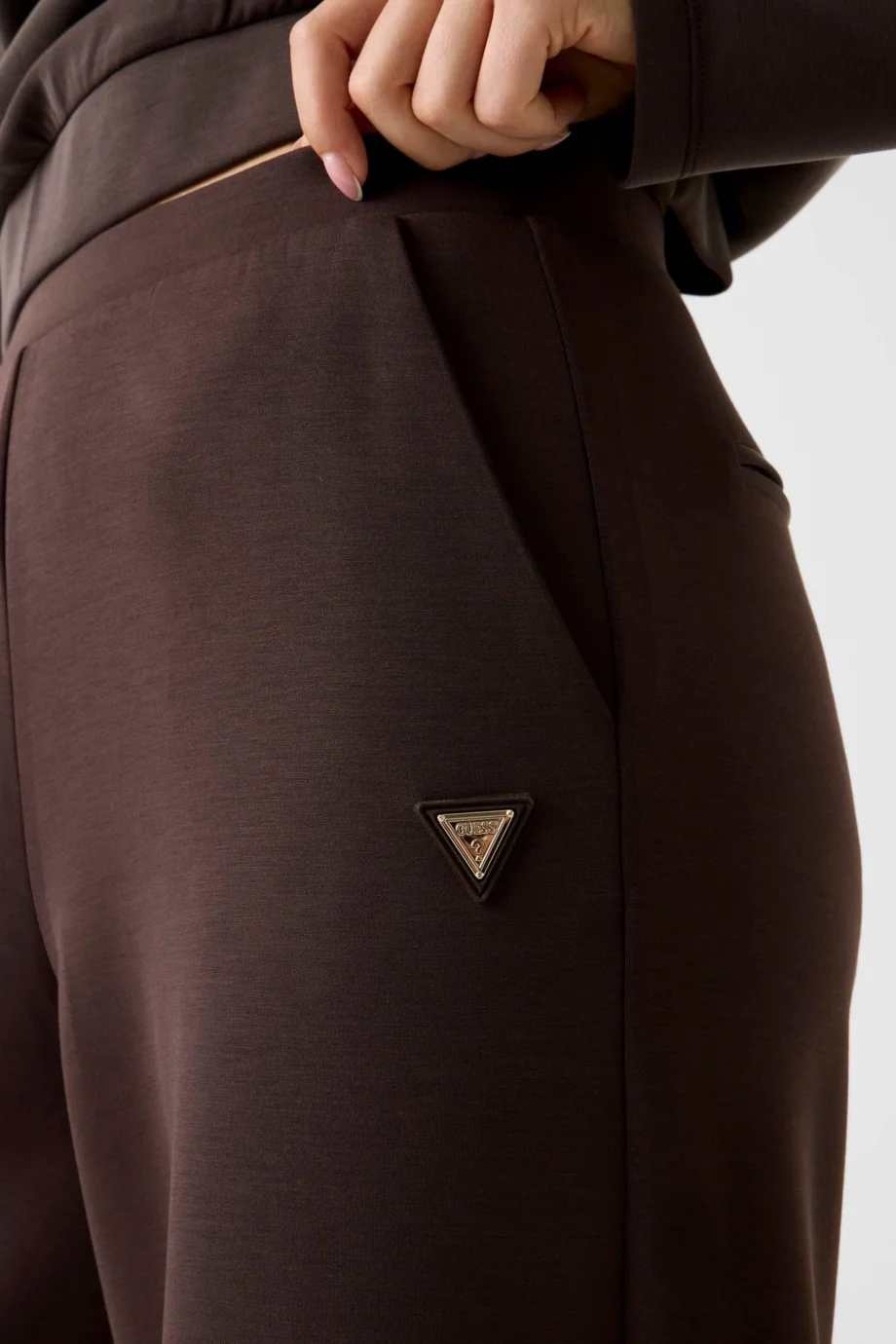 Guess Olympe Geniş Paça Kadın Kahverengi Eşofman Altı V4YB07KCAY2-A10K