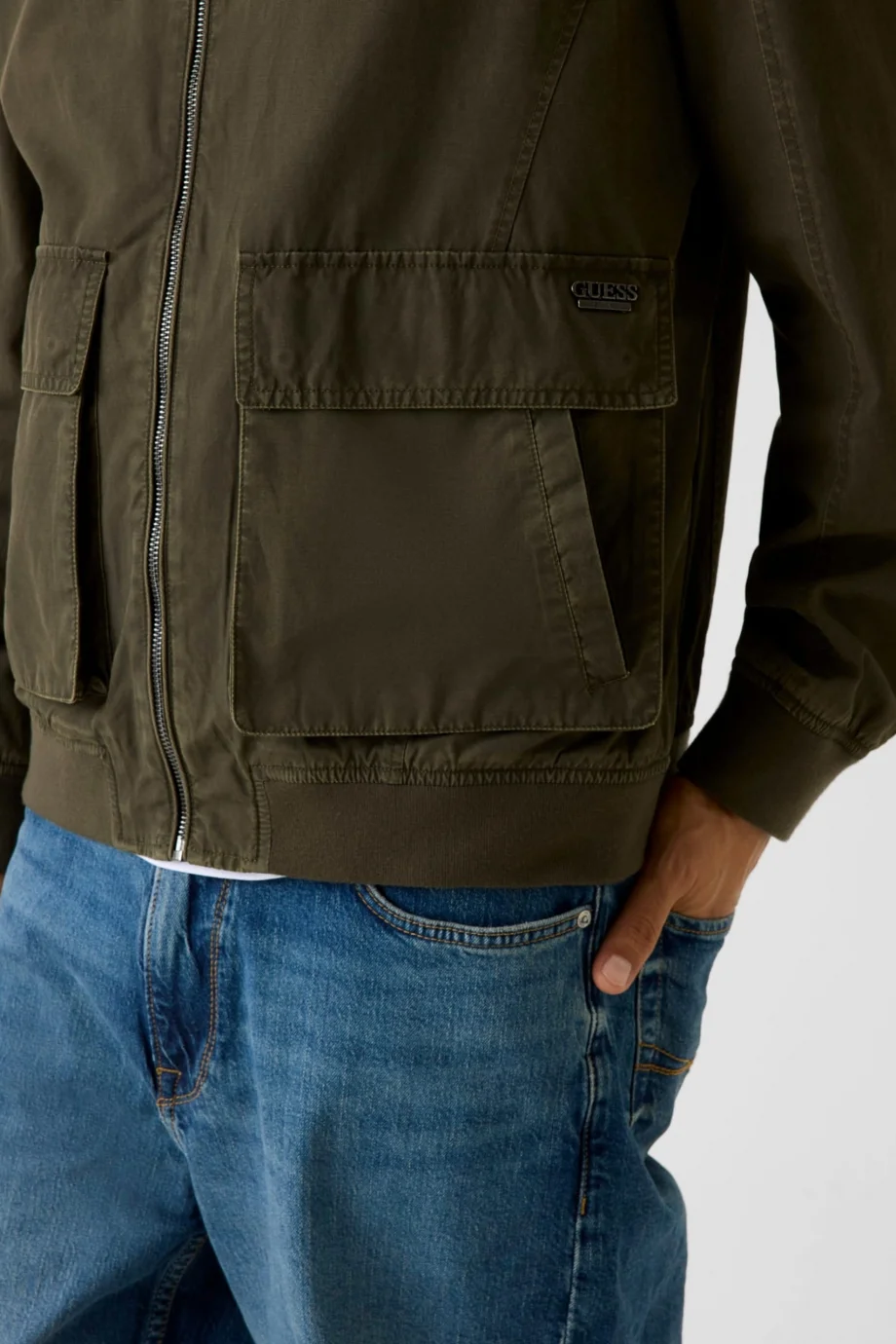 Guess Outdoor Vintage Erkek Haki Ceket M6RL0NWK540-G8L1