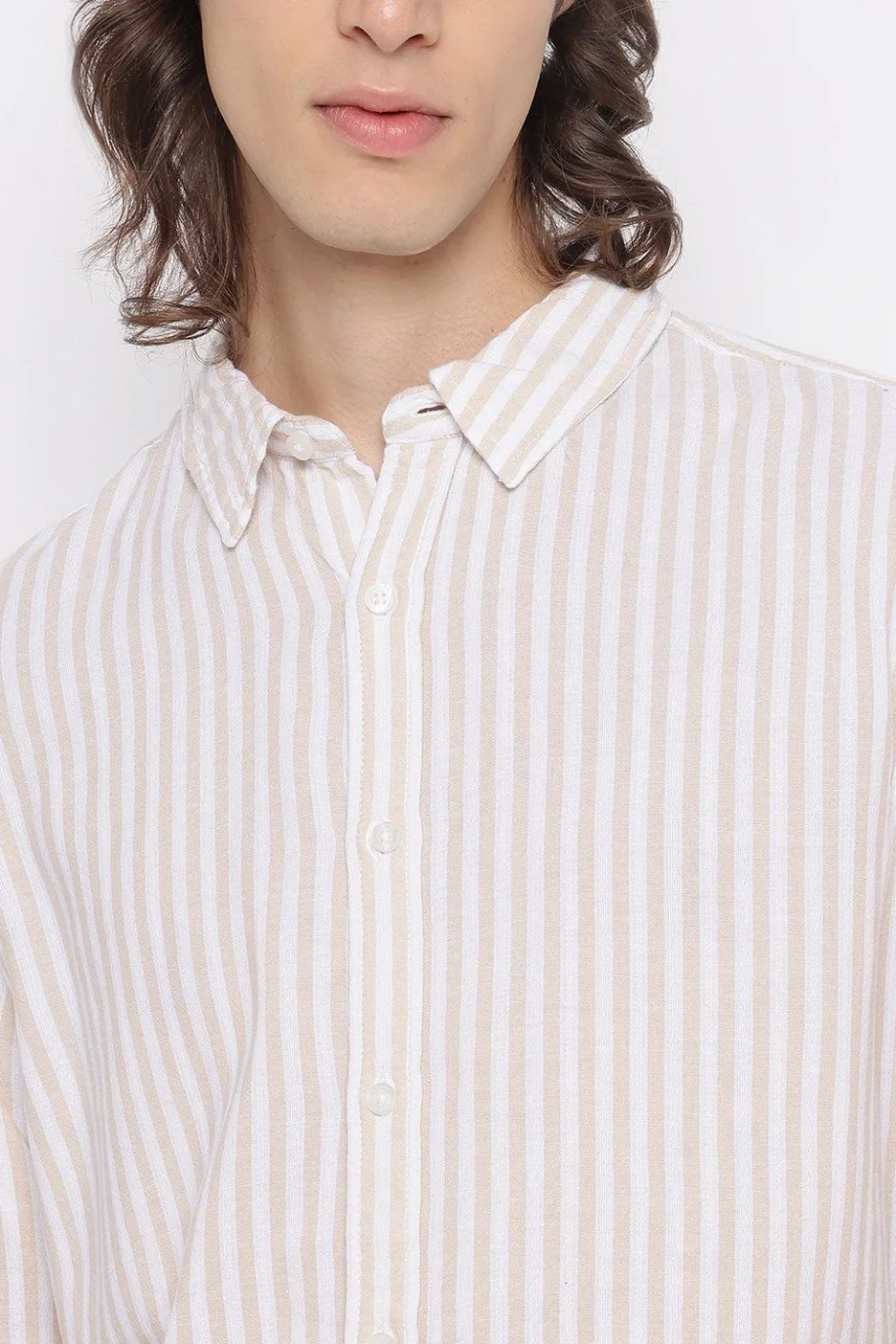 Guess Parker Erkek Bej Keten Karışımlı Gömlek M5YH16WHC20-F10M