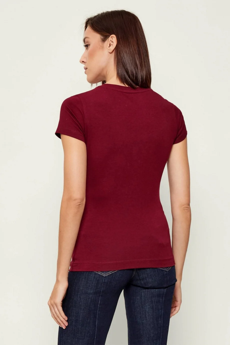Guess Peony Kadın Bordo Slim Fit T-Shirt W5BI29J1314-G577