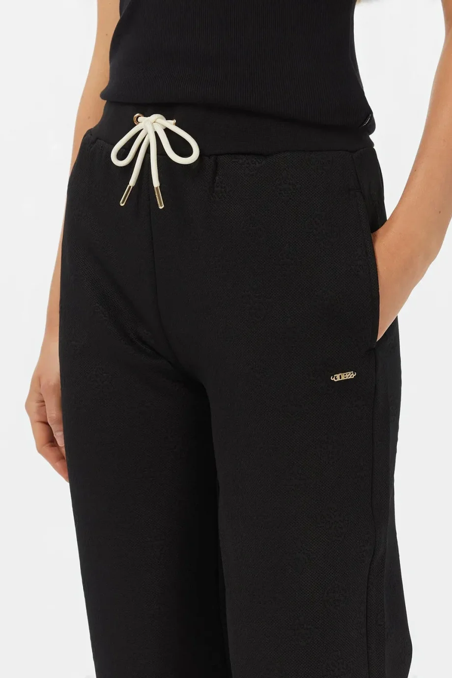 Guess Peony Kadın Siyah Aktif Regular Fit Eşofman Altı V5YB06KBSL2-FJ8A