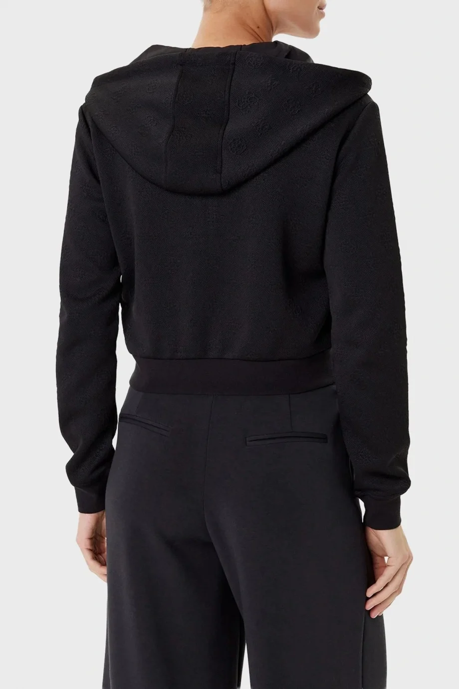 Guess Peony Kadın Siyah Aktif  Eşofman Üstü  V5YQ06KBSL2-FJ8A