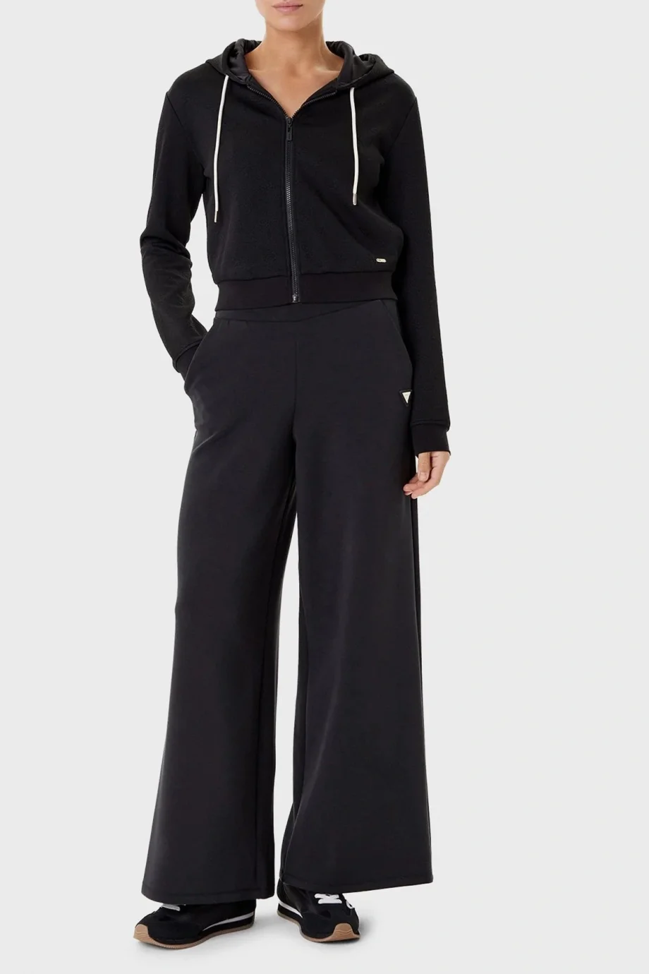 Guess Peony Kadın Siyah Aktif  Eşofman Üstü  V5YQ06KBSL2-FJ8A