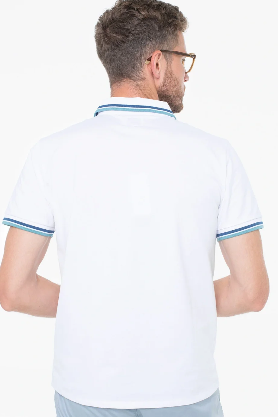 Guess Pique Erkek Beyaz Regular Fit Polo T-Shirt M5YP38KARS2-F0CF