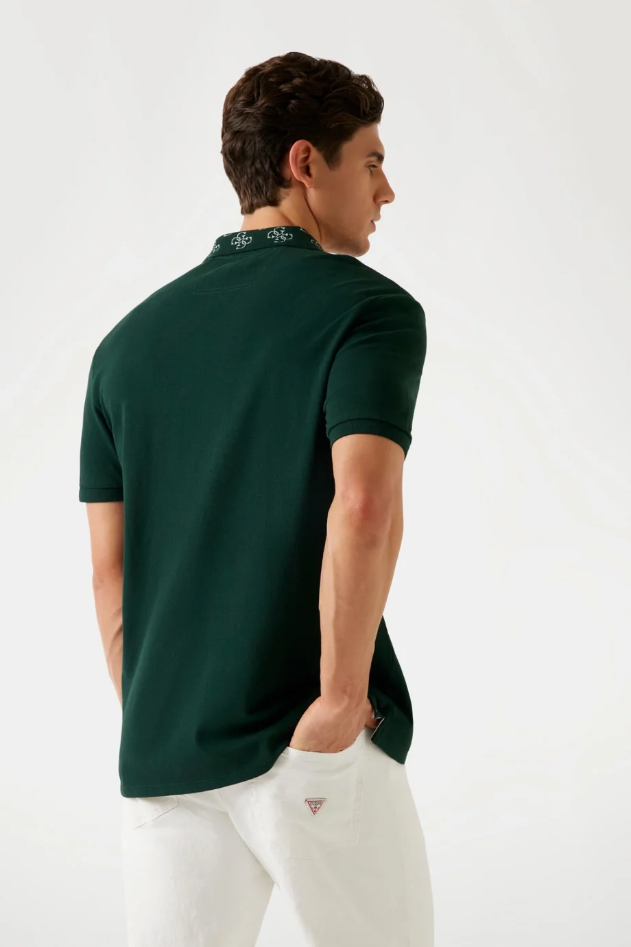 Guess Pique Erkek Yeşil Regular Fit Polo T-Shirt M5YP34KCJV1-G8U1