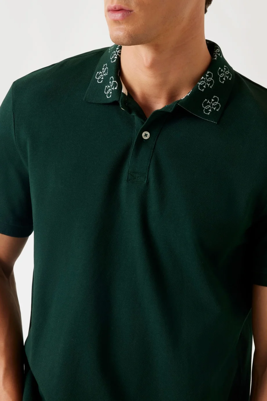 Guess Pique Erkek Yeşil Regular Fit Polo T-Shirt M5YP34KCJV1-G8U1
