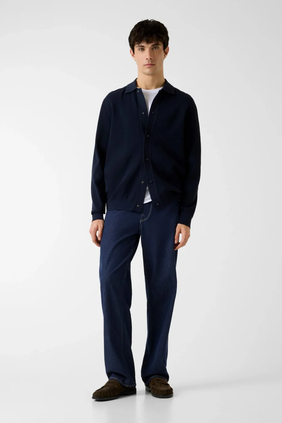 Guess Polo Düğmeli Teknik Erkek Siyah Hırka M6RR37Z5062-G7DC