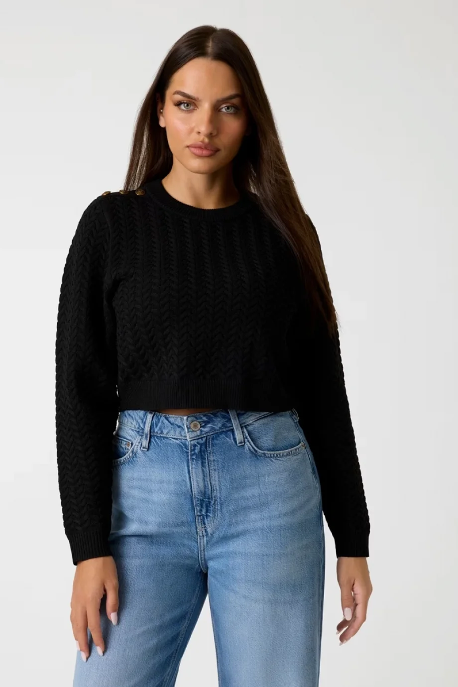 Guess Puruka Kadın Siyah Triko W5BR87Z3LX2-JBLK