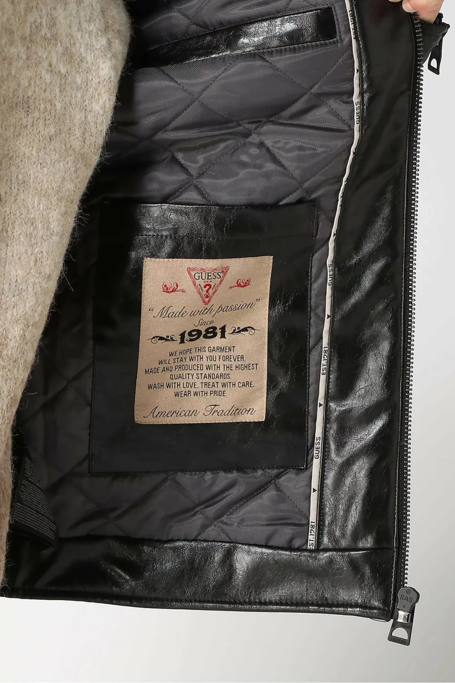 Guess Quilting Erkek Siyah Ceket M5BL2NW0390-JBLK