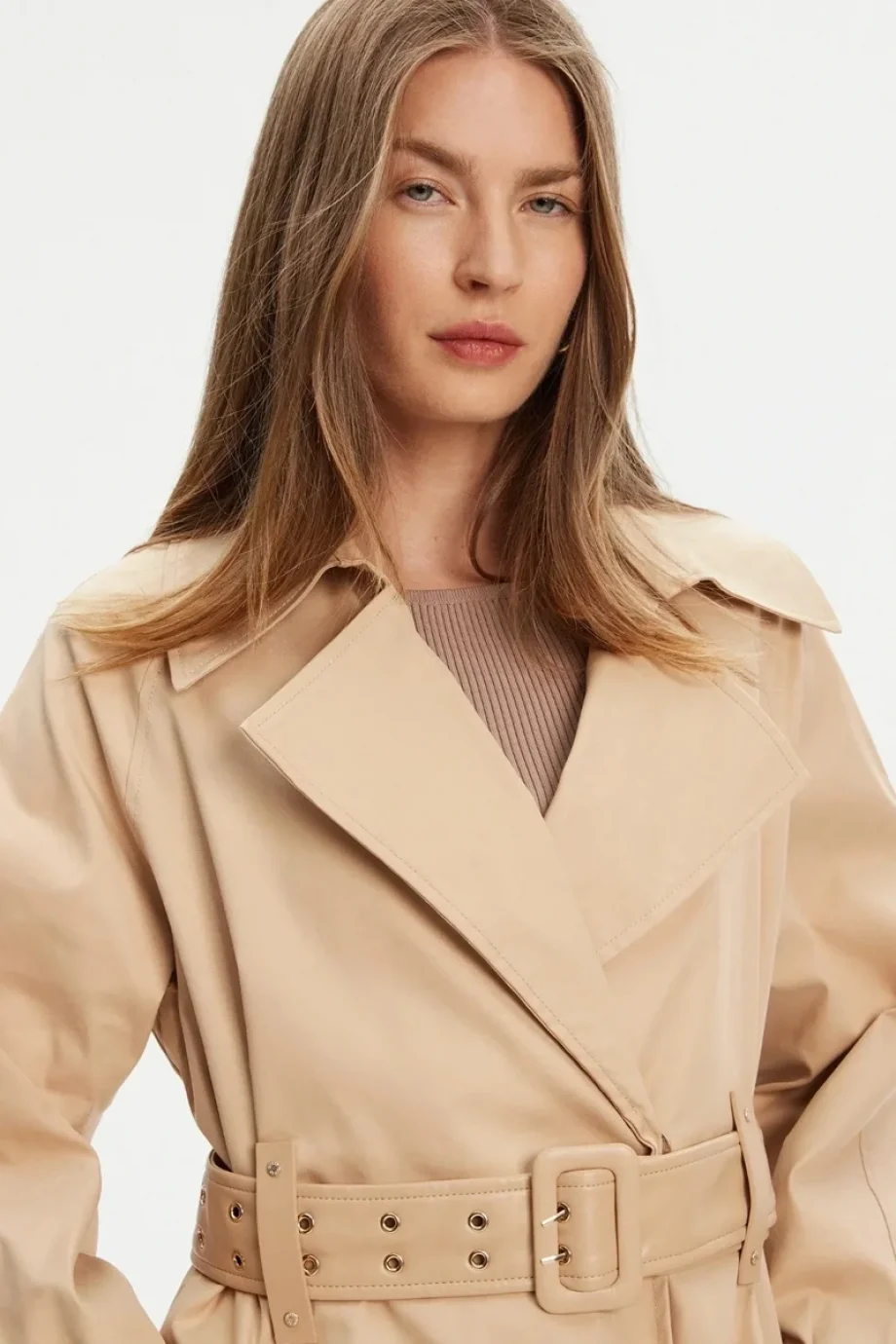 Guess Raphaelle Kadın Krem Trençkot W5YL02WHDF1-A11T