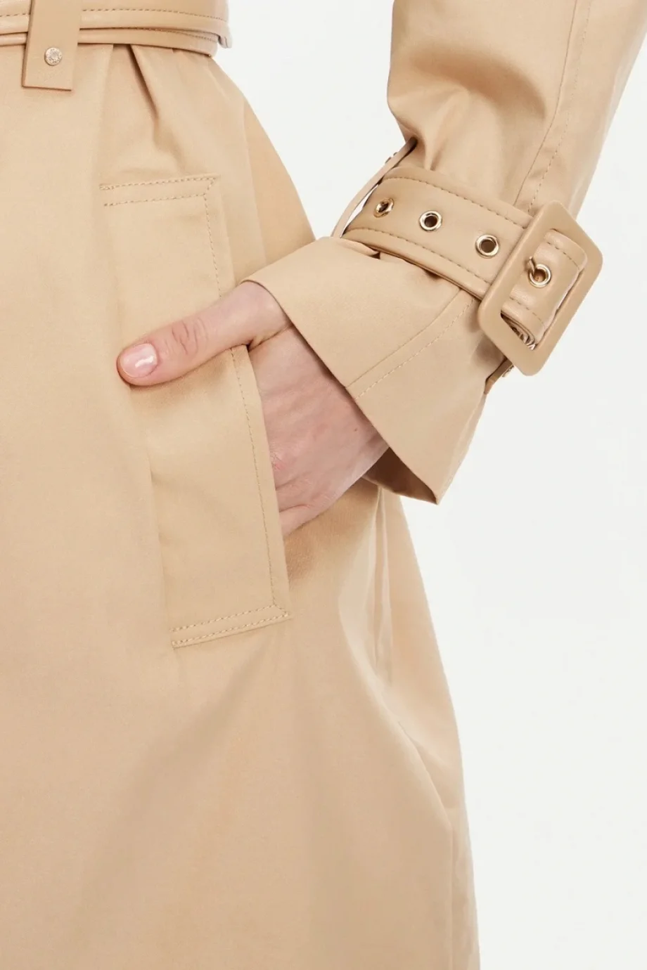 Guess Raphaelle Kadın Krem Trençkot W5YL02WHDF1-A11T