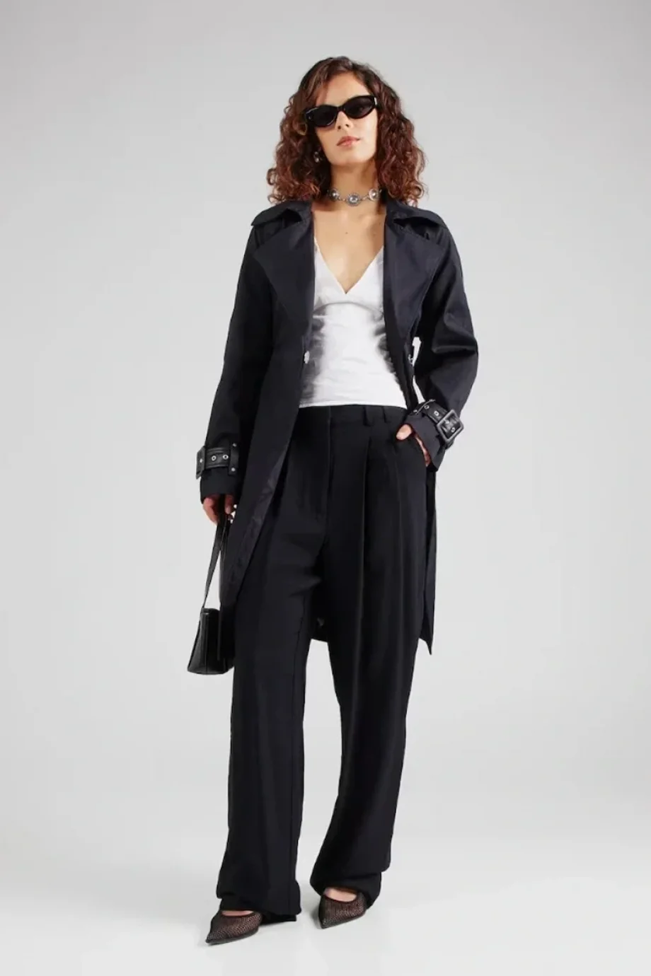 Guess Raphaelle Kadın Siyah Trençkot W5YL02WHDF1-JBLK