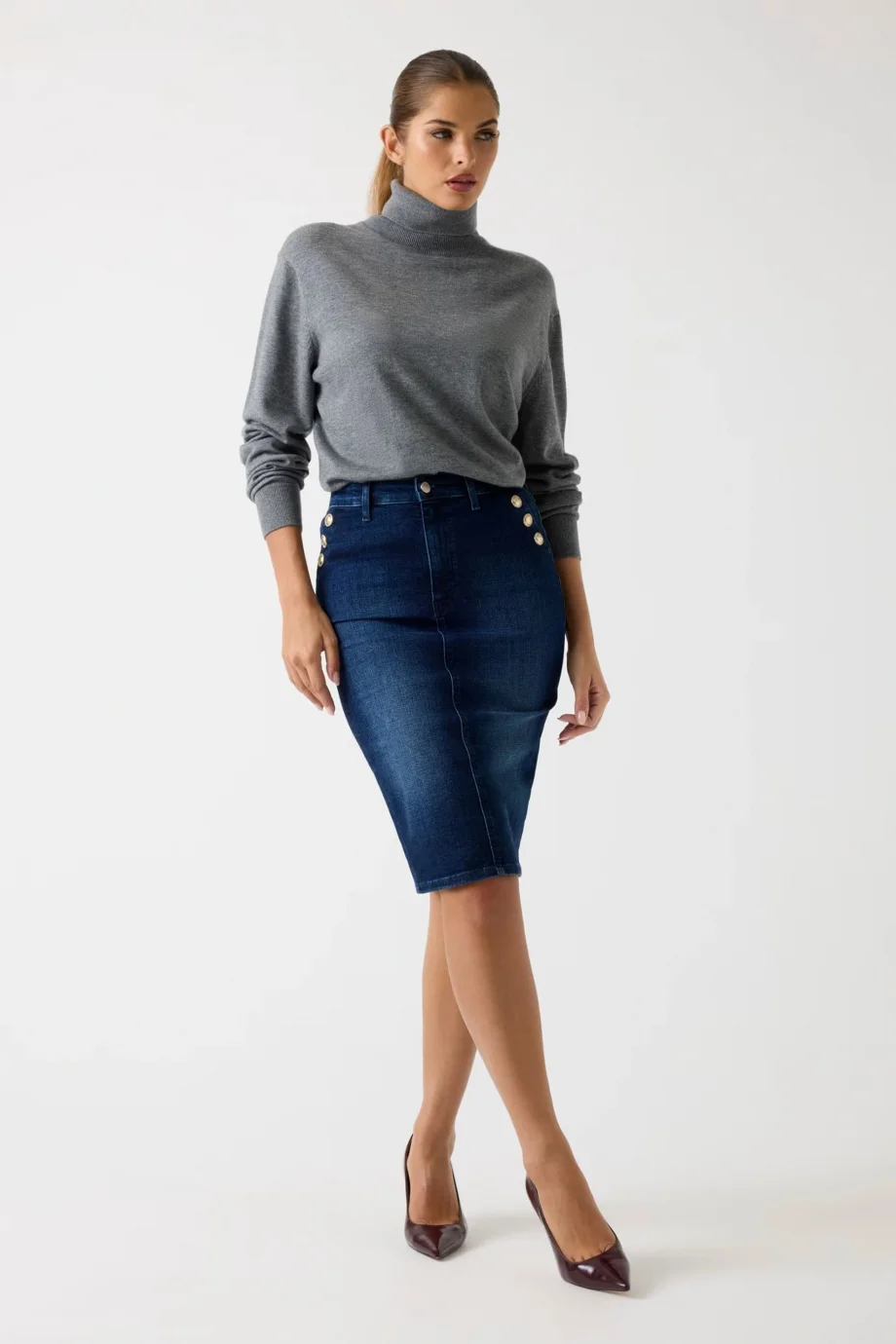 Guess Riley Kadın Lacivert Kalem Etek W5BD1TD0791-NOF4