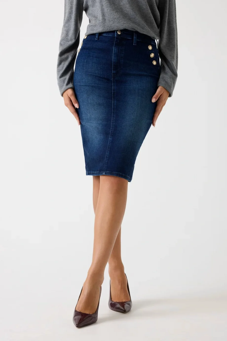 Guess Riley Kadın Lacivert Kalem Etek W5BD1TD0791-NOF4