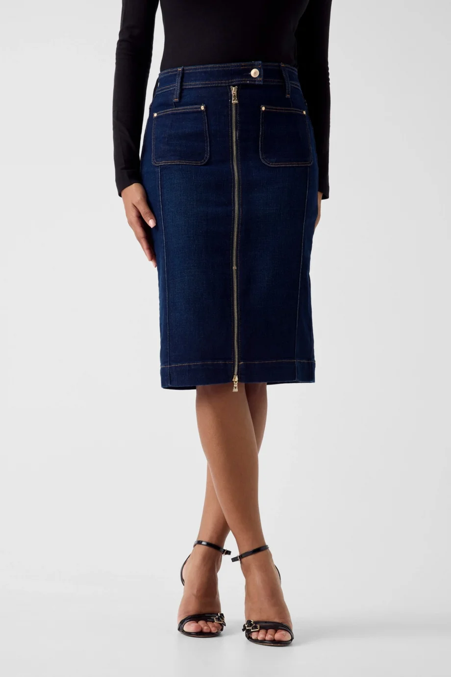 Guess Rosita Longuette Kadın Lacivert Etek W6RD0UD6881-BLJO