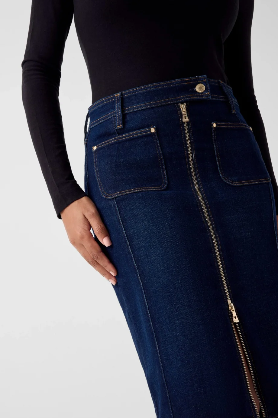 Guess Rosita Longuette Kadın Lacivert Etek W6RD0UD6881-BLJO