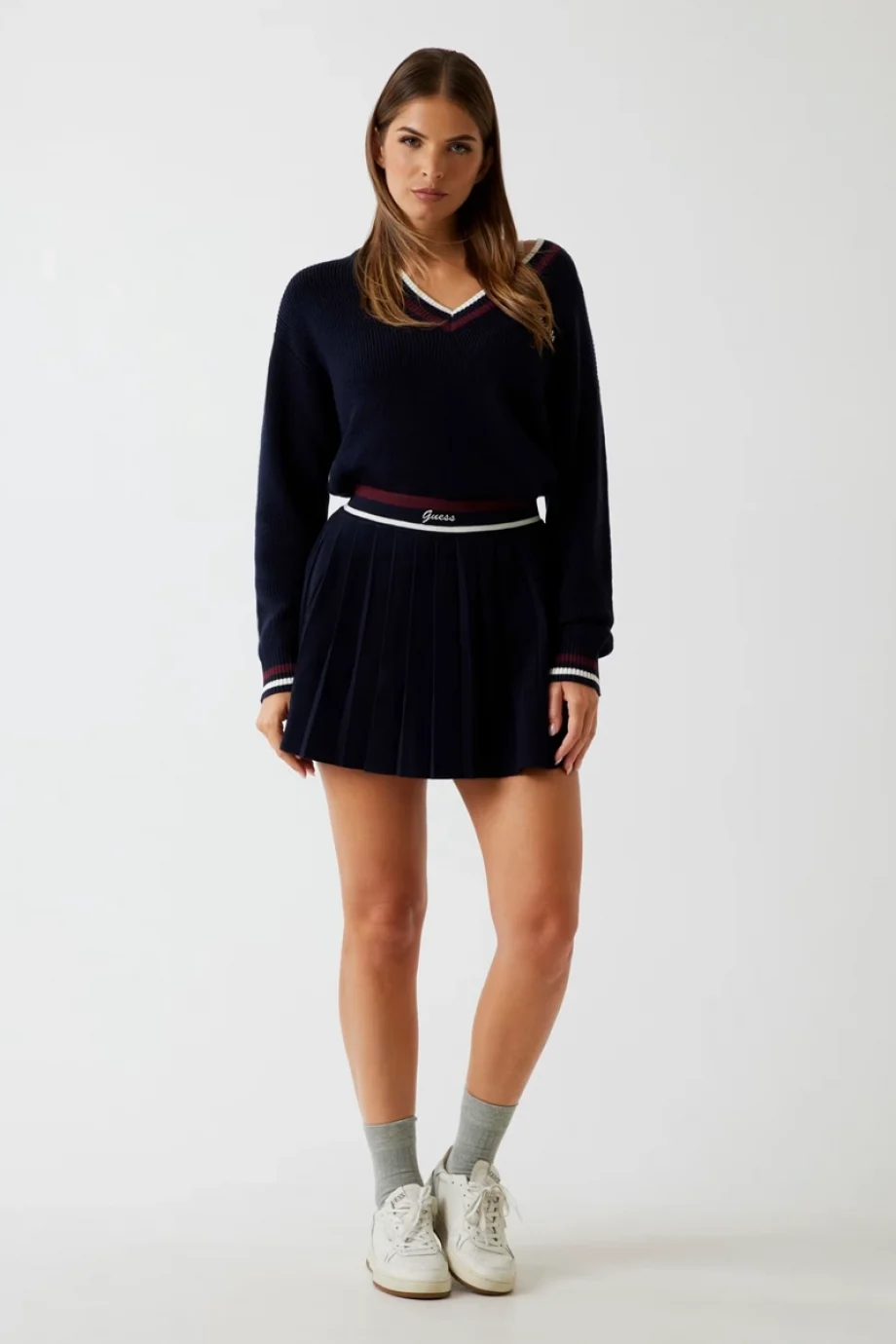 Guess Sabina Kadın Lacivert Aktif A Kesim Yün Karışımlı Triko Etek V5BD02Z1152-A74A