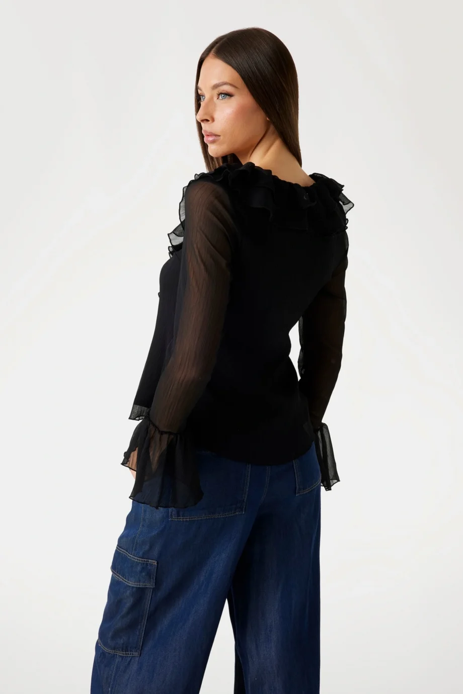 Guess Sana Kadın Siyah Top W5PH1RWP690-JBLK