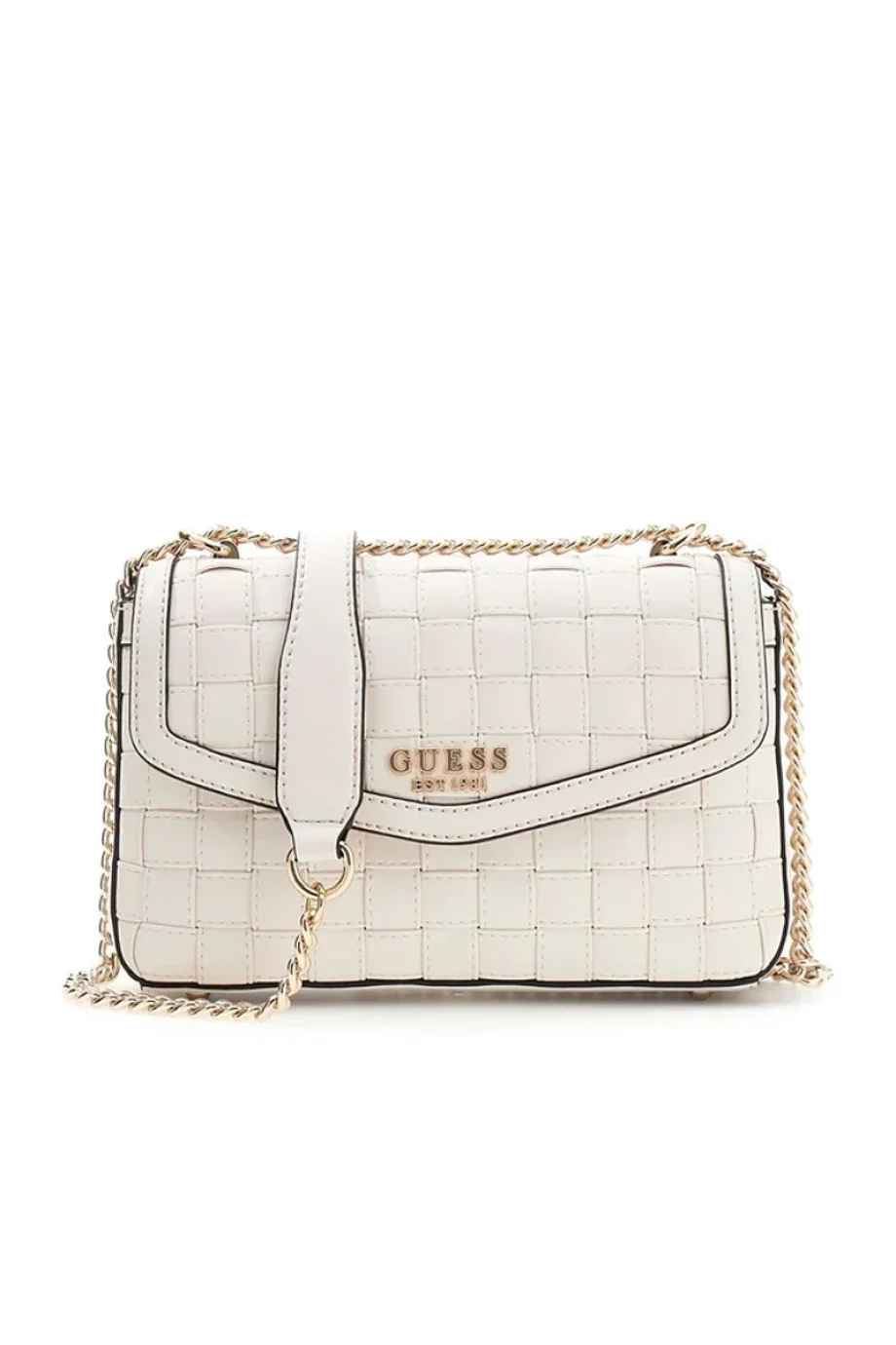 Guess Sandy Dönüştürülebilir Çapraz Askılı Kapaklı Kadın Beyaz El Çantası HWWG8418210-OFF