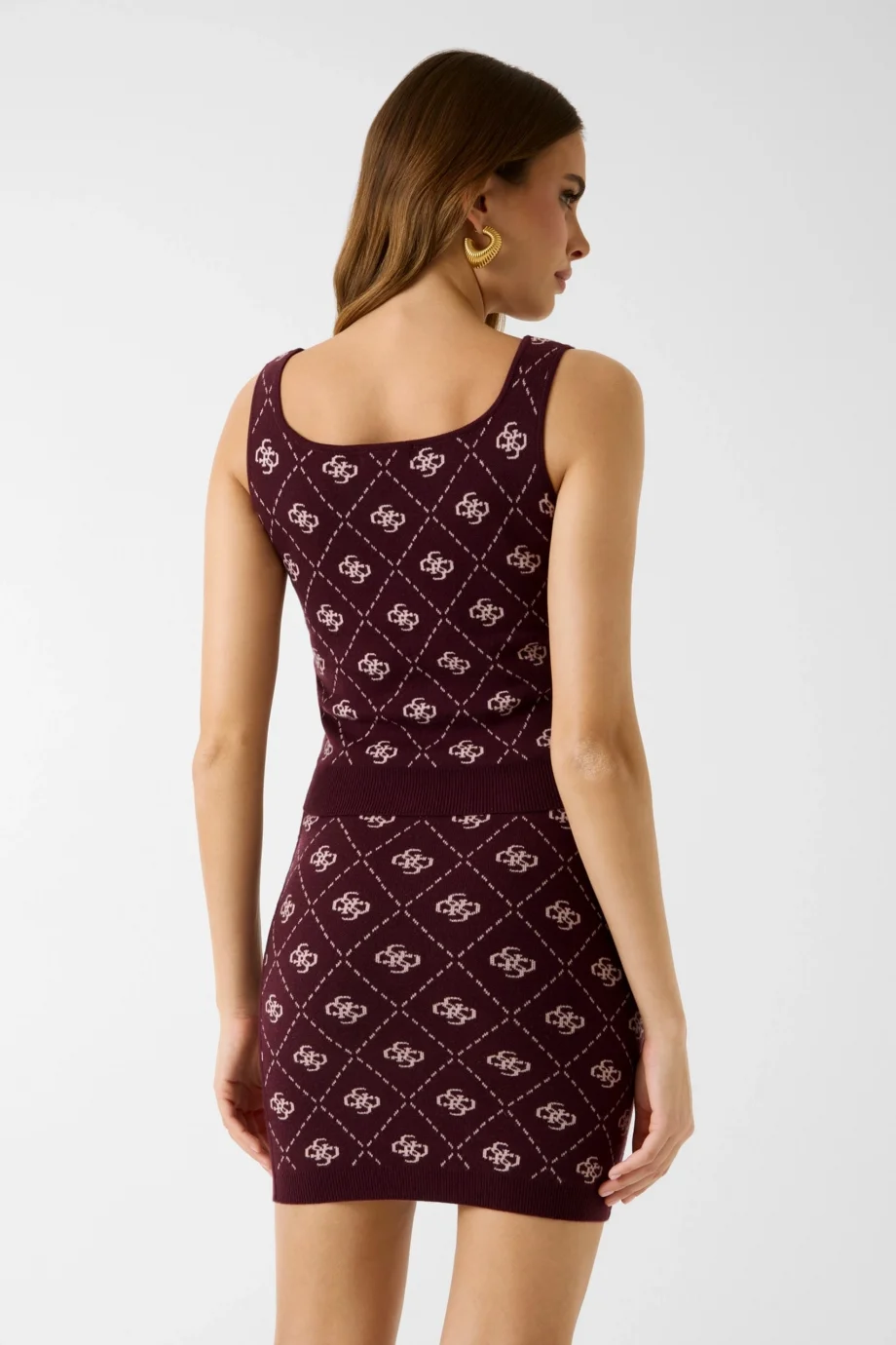 Guess Sarah 4G Büstiyer Triko Kadın Bordo Triko W4BR0CZ3JD2-F4T5