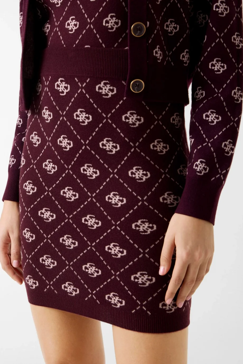 Guess Sarah 4G Triko Kadın Bordo Etek W4BD0SZ3JD2-F4T5