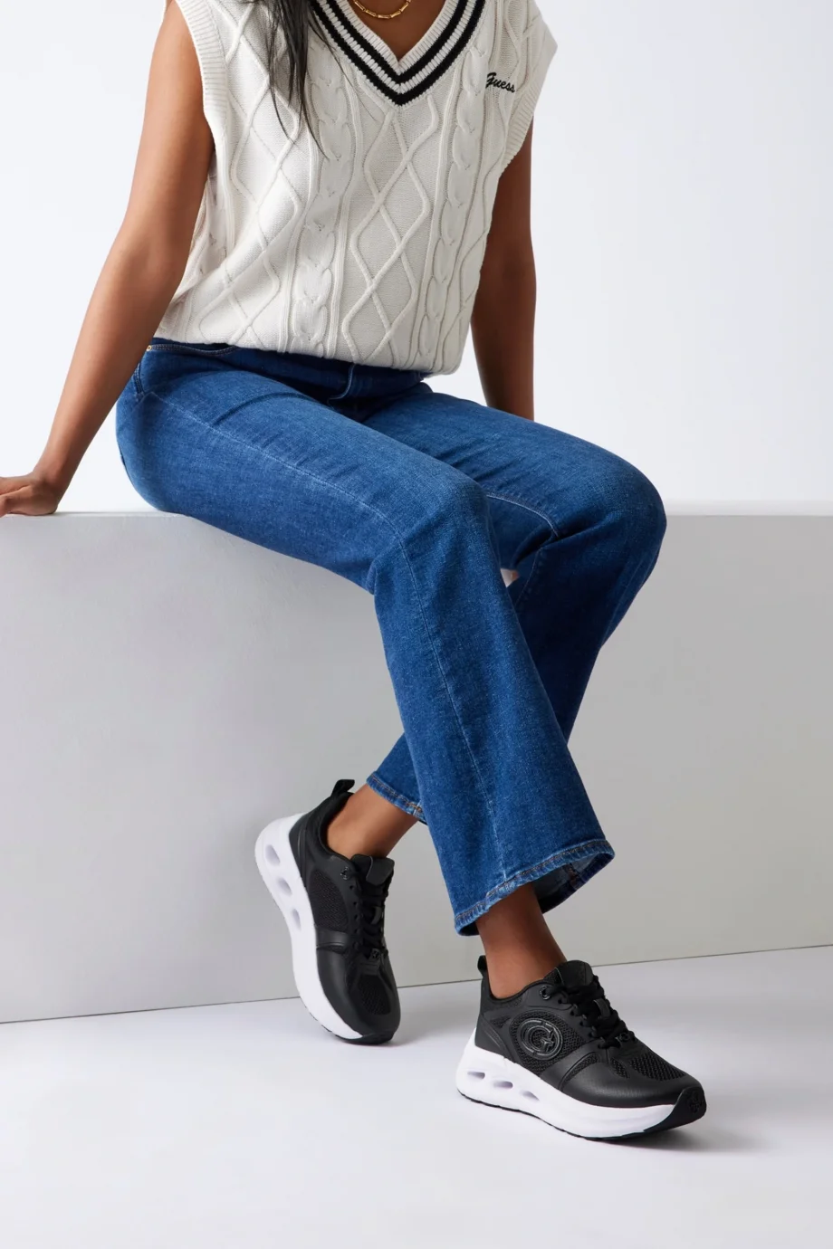 Guess Sebass Kadın Siyah Sneaker FLTSEBELE12-BLACK