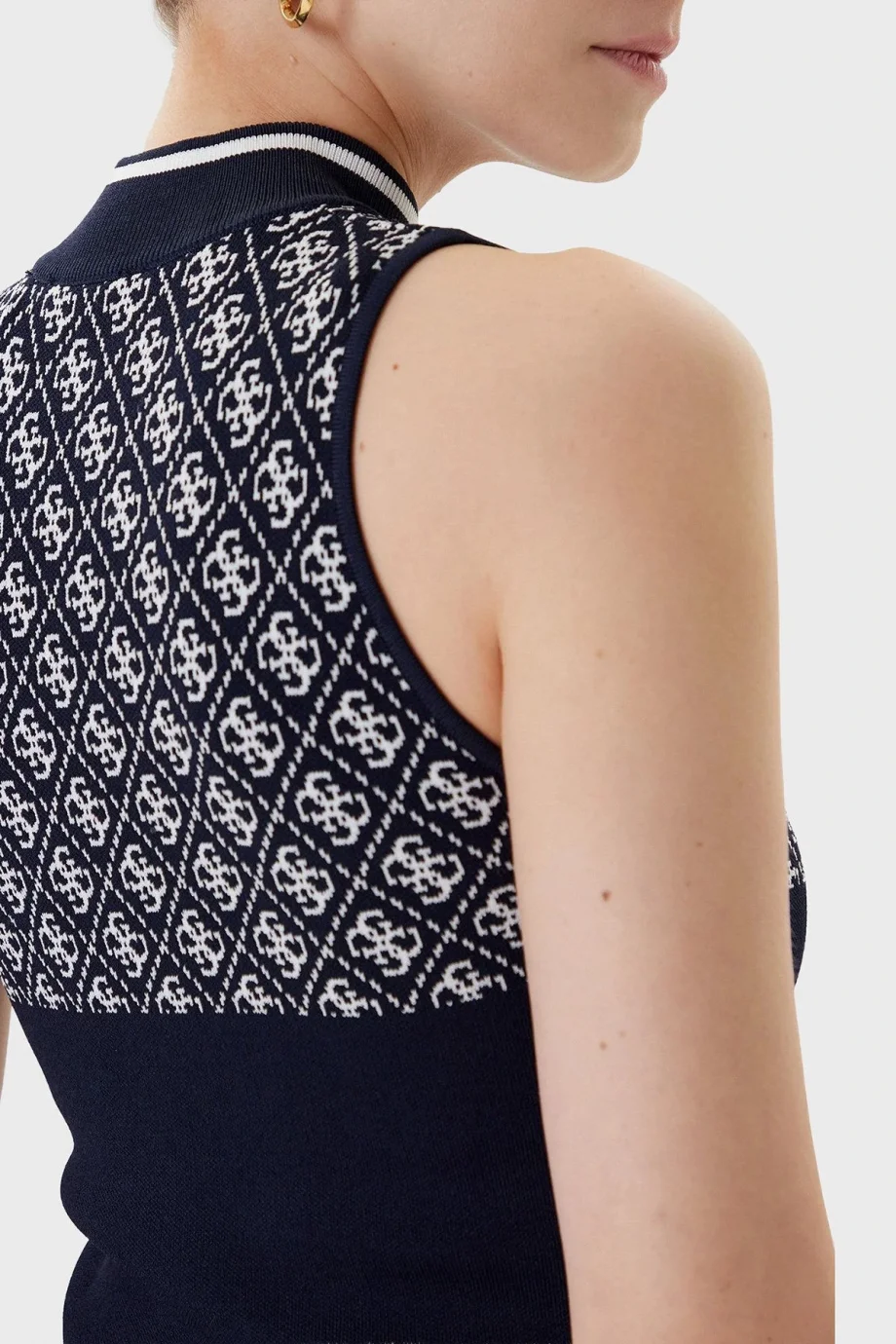 Guess Sl Rn Lise Kadın Mavi Triko Top W3YR26Z37K0-FBCF