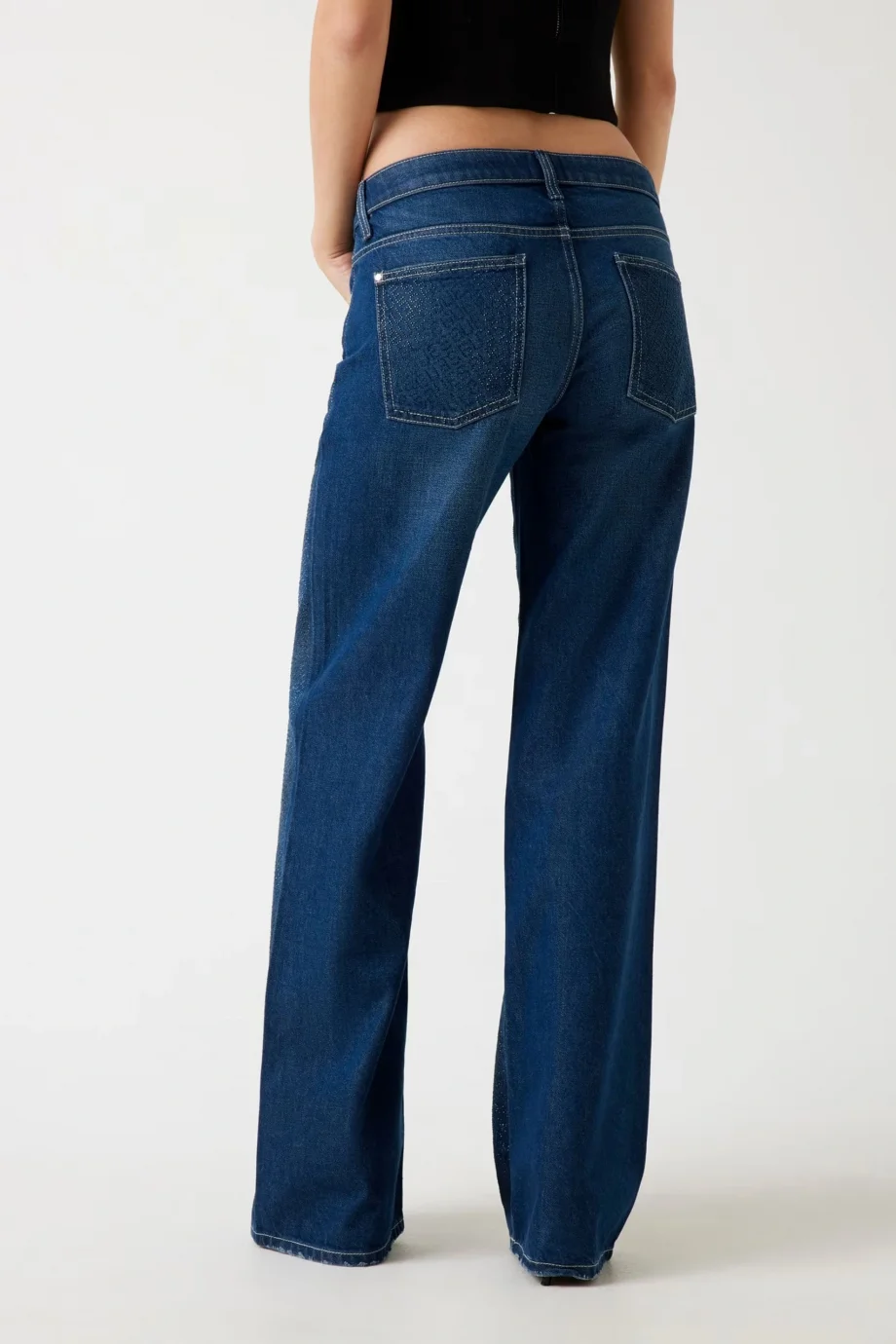 Guess Slouchy Kadın Lacivert Regular Fit Jean W5BA1DD0741-CSSN