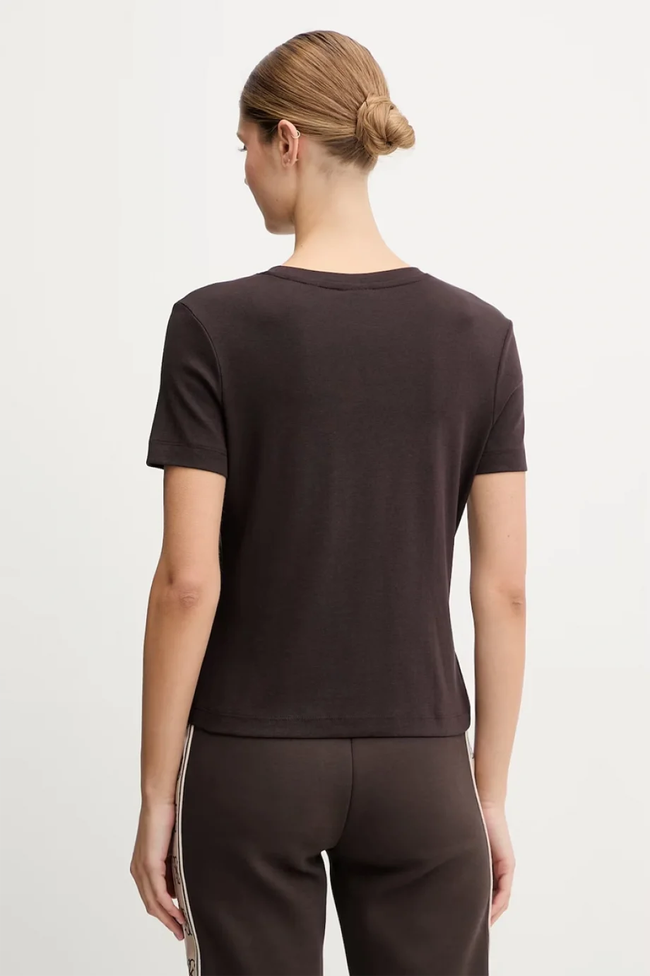 Guess Sonia Bisiklet Yaka Kısa Kollu Kadın Kahverengi T-shirt V6RI17KD741-A10K