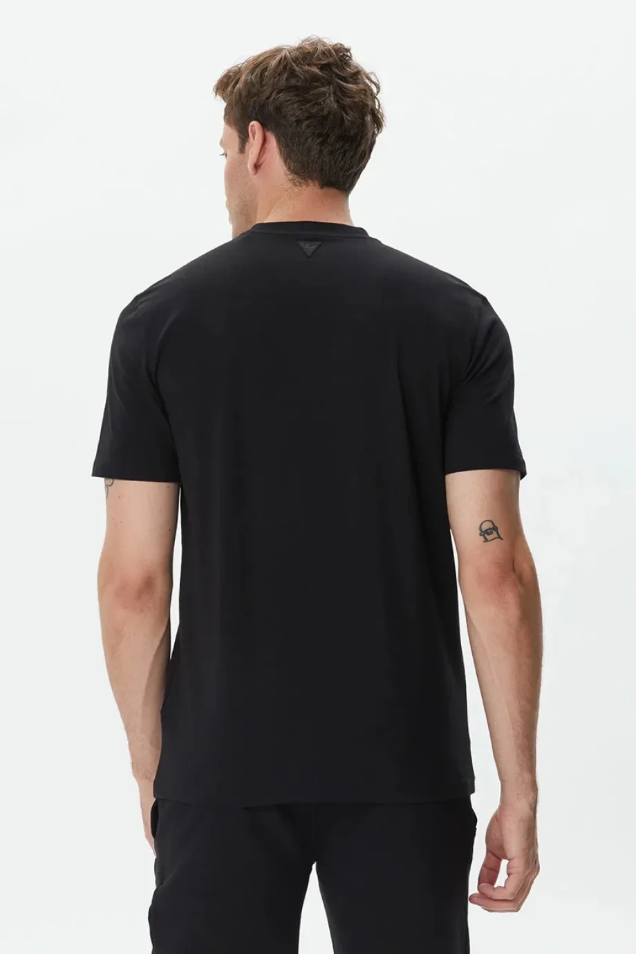 Guess Alphy Erkek Siyah Aktif Regular Fit T-Shirt Z2YI11J1314-JBLK