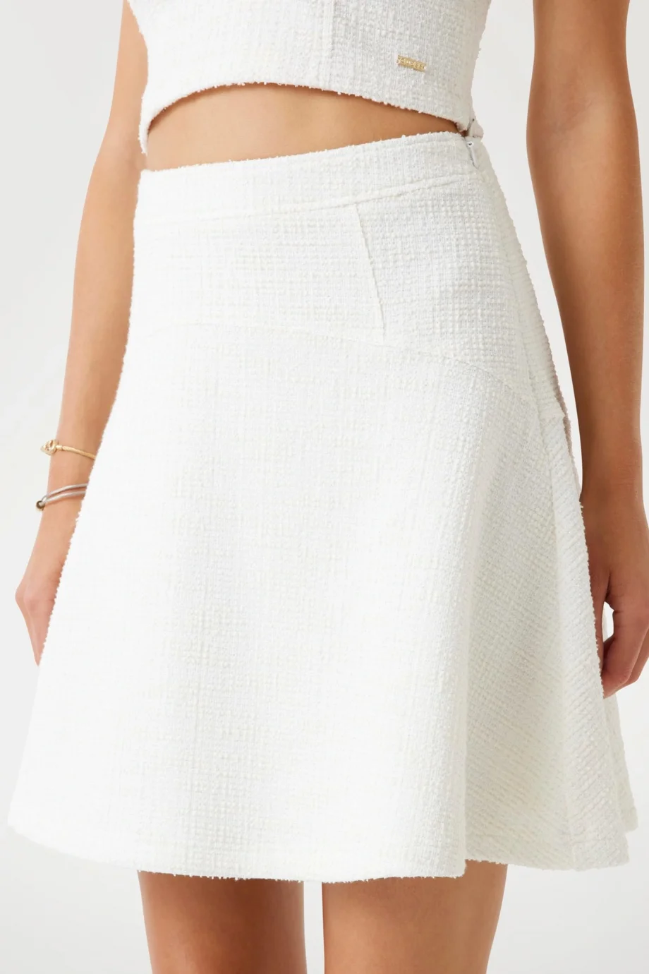 Guess Tamara Kadın Beyaz Flare Fit Etek W5YD54KCXO2-F0FD