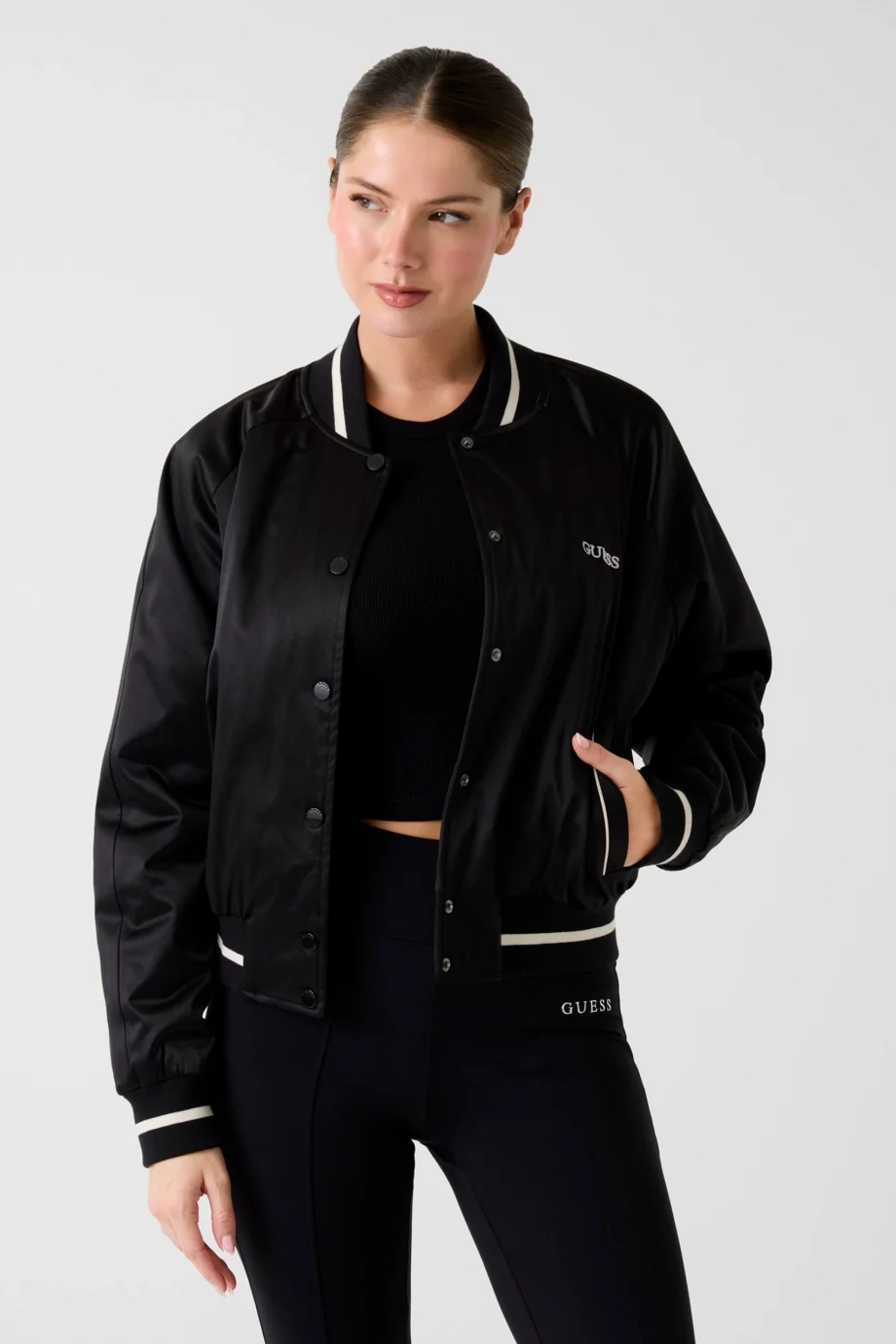 Guess Tamara Kadın Siyah Ceket V6RL02WL022-JBLK