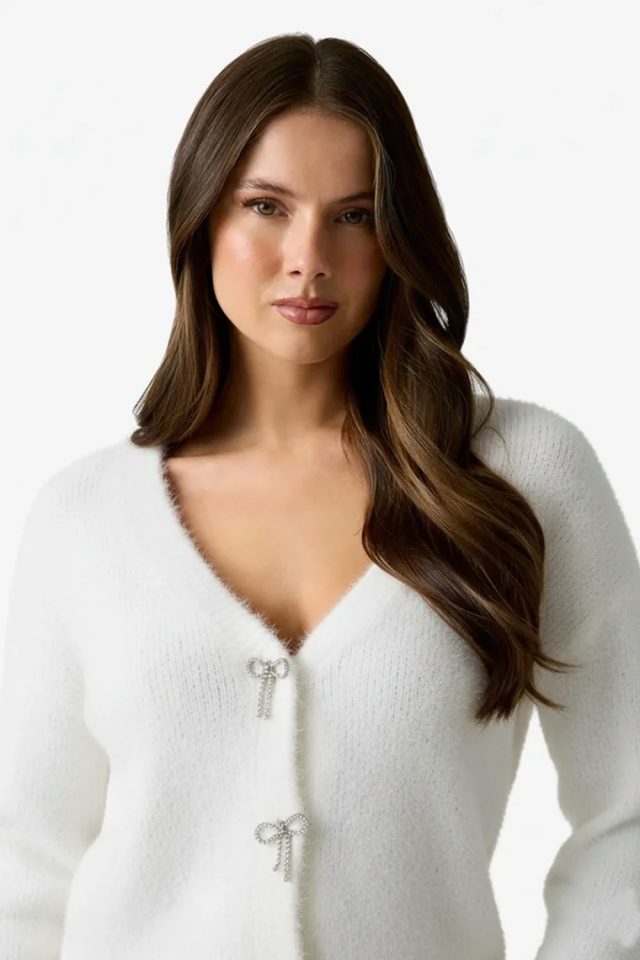 Guess Tomiko Kadın Beyaz Yün Karışımlı Triko Hırka W5BR91Z3JI2-G1O6