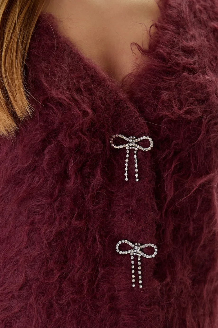 Guess Tomiko Kadın Kırmızı Yün Karışımlı Triko Hırka W5BR91Z3JI2-G596