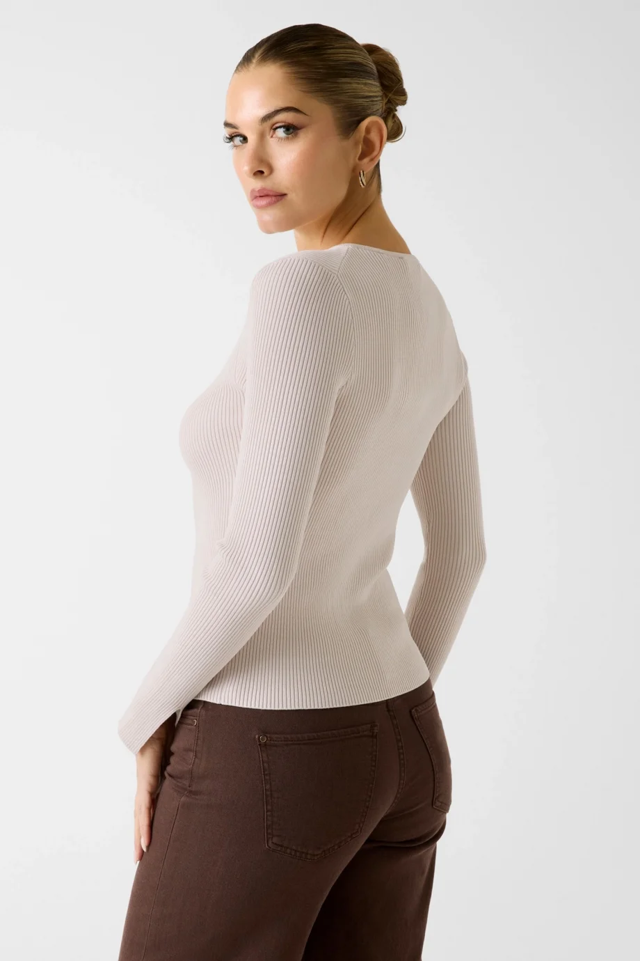 Guess Uzun Kollu Bisiklet Yaka Stella Hırka Triko Kadın Mavi Triko W6RR35Z0132-G9B8