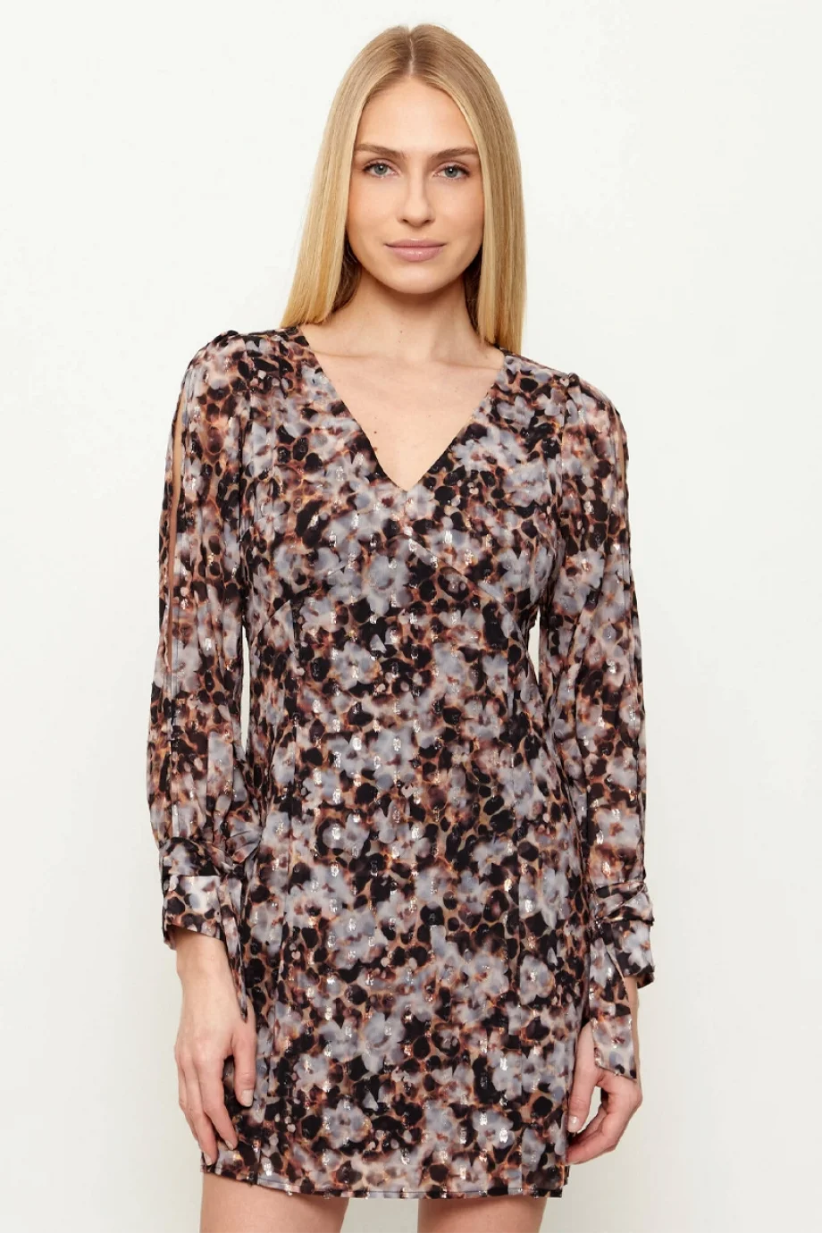 Guess Uzun Kollu Lenora Kadın Çok Renkli Elbise W6RK0JWJ030-PM66