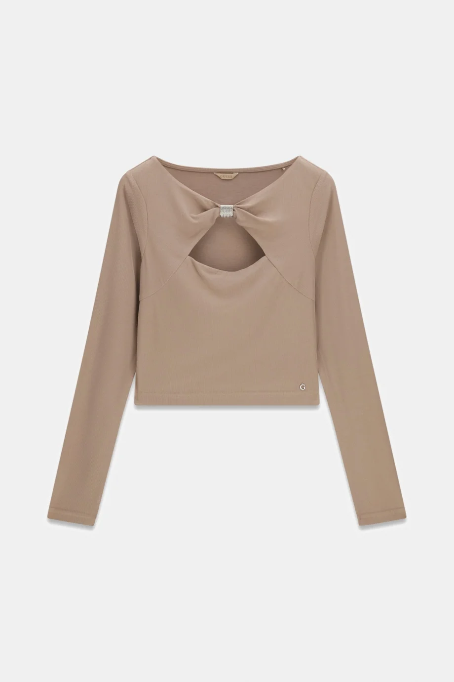 Guess Uzun Kollu Milena Önü Fiyonklu Kadın Bej Top W6RP11KAQL2-A10L